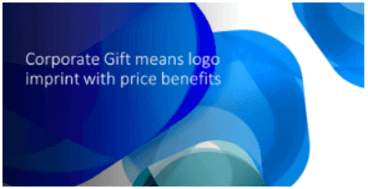 Corporate Gift Means Logo Imprint with Price Benefits