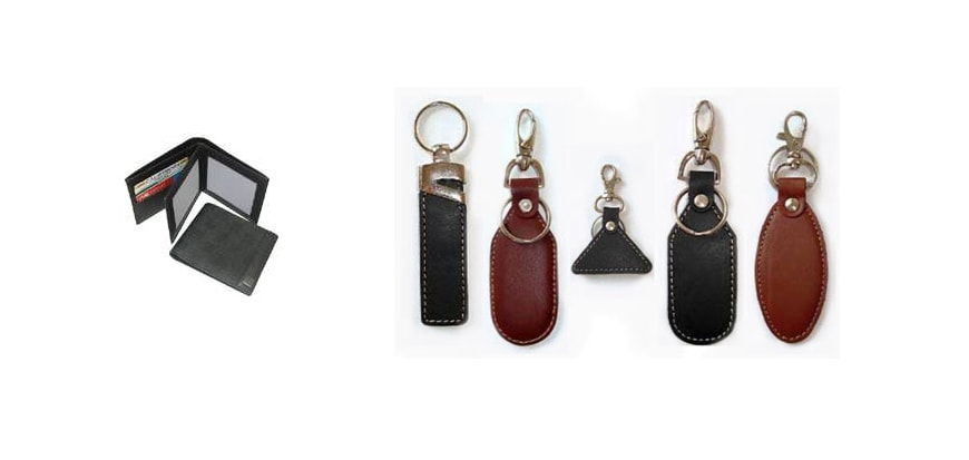 Leather Wallet and Keychains