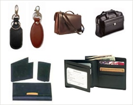 Leather Gift Bags Wallets Briefcase and Keychains