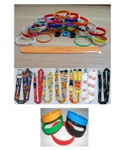 Silicone Wristbands Bracelets and Lanyards